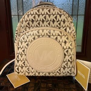 Clear with White Lettering Michael Kors Backpack Looks Brand New. Barely Used